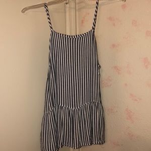 Blue/white striped blouse